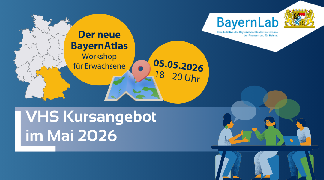 Veranstaltungsgrafik zu unserem Kurs bei der VHS mit dem Titel 